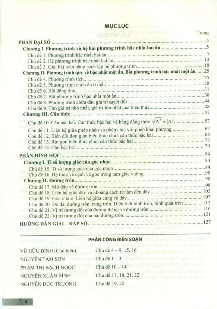 BỒI DƯỠNG TOÁN LỚP 9 - TẬP 1 (Kết nối tri thức với cuộc sống)